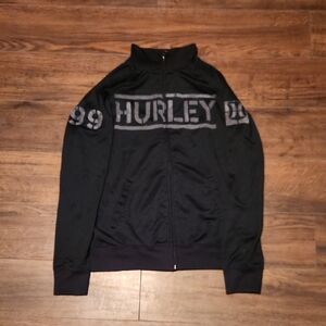 Women Black Hurley Zip-Up Jacket